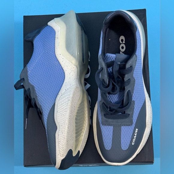 🎈Sale Coach Men's Navy and Light Blue Sneakers Size 8.5 vacation work athletic - Picture 3 of 9